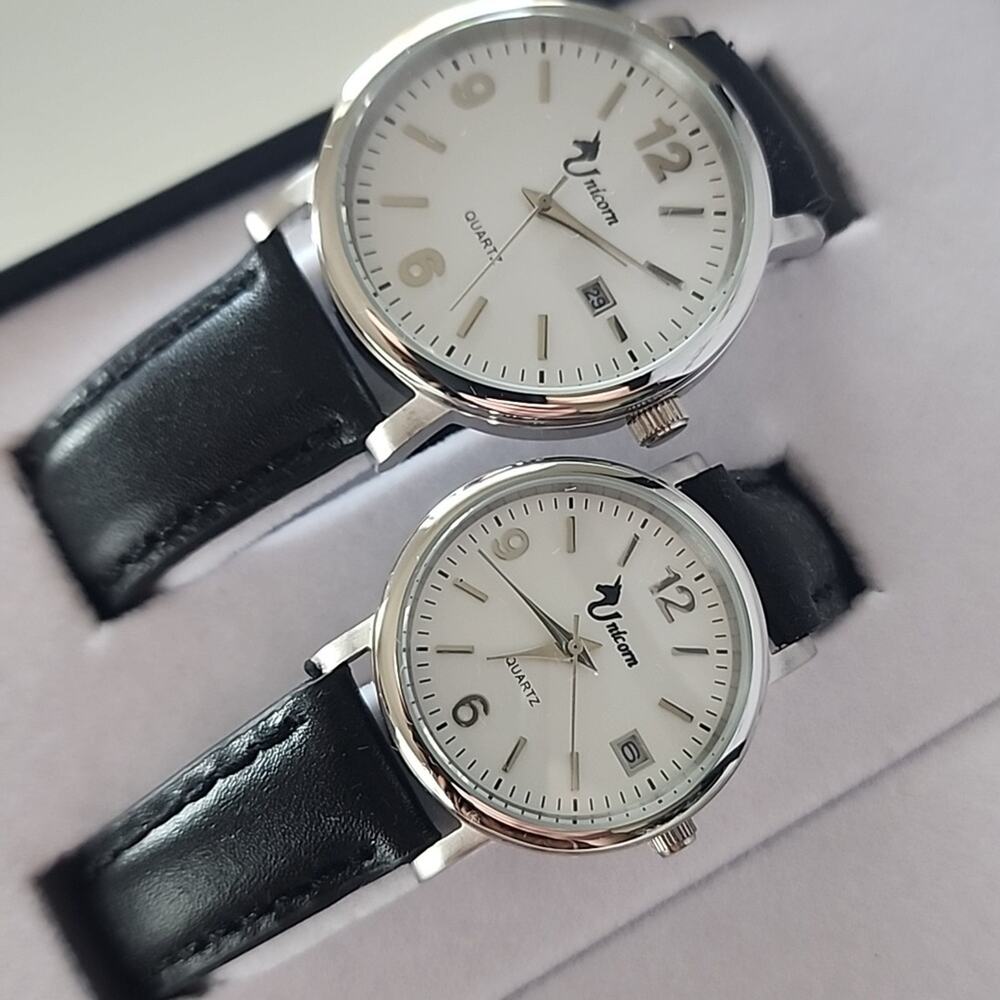 Two Black Banded Unicorn Quartz Watches - Picture 2 of 2